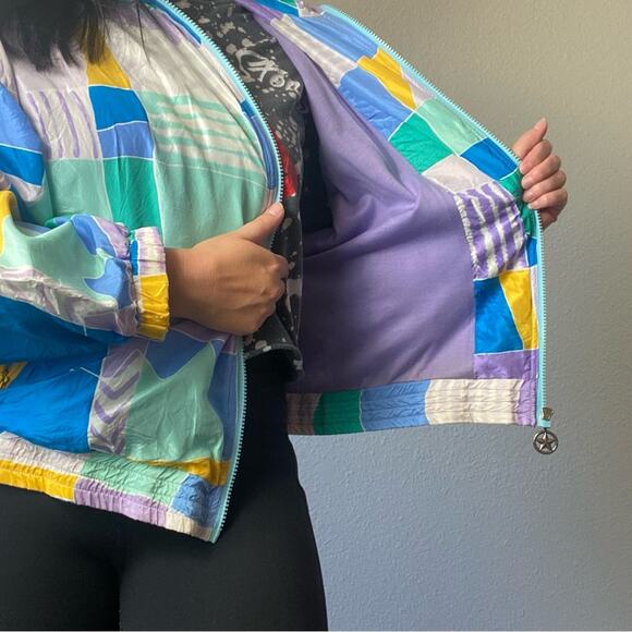 IXSPA by Jamie Sadock Vintage Silk Full Zip Lightweight Jacket Size Medium - Picture 6 of 8